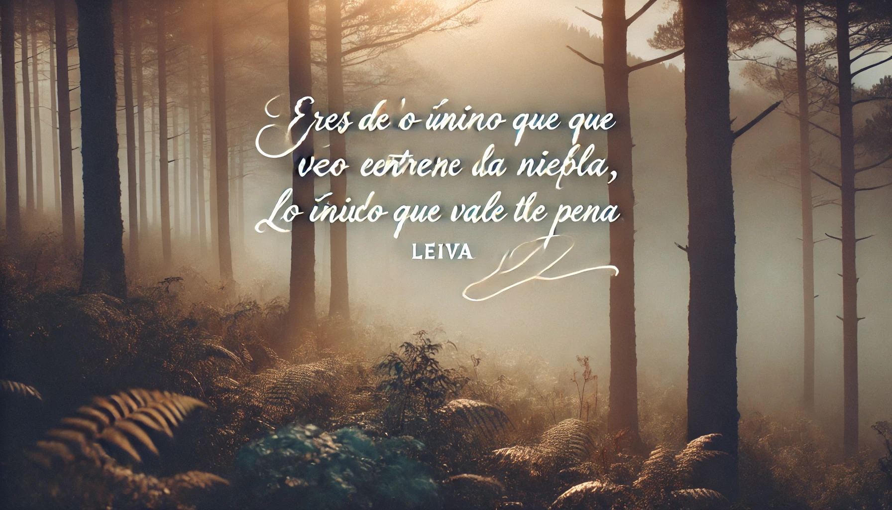 “En medio de todo este silencio, tu risa me hace volver a vivir.” Daniel Arcos