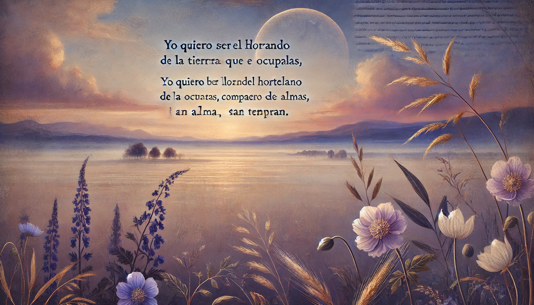 ¡Todo sucederá! Podrá la muerte cubrirme con su fúnebre crespón; Pero jamás en mí podrá apagarse la llama de tu amor.