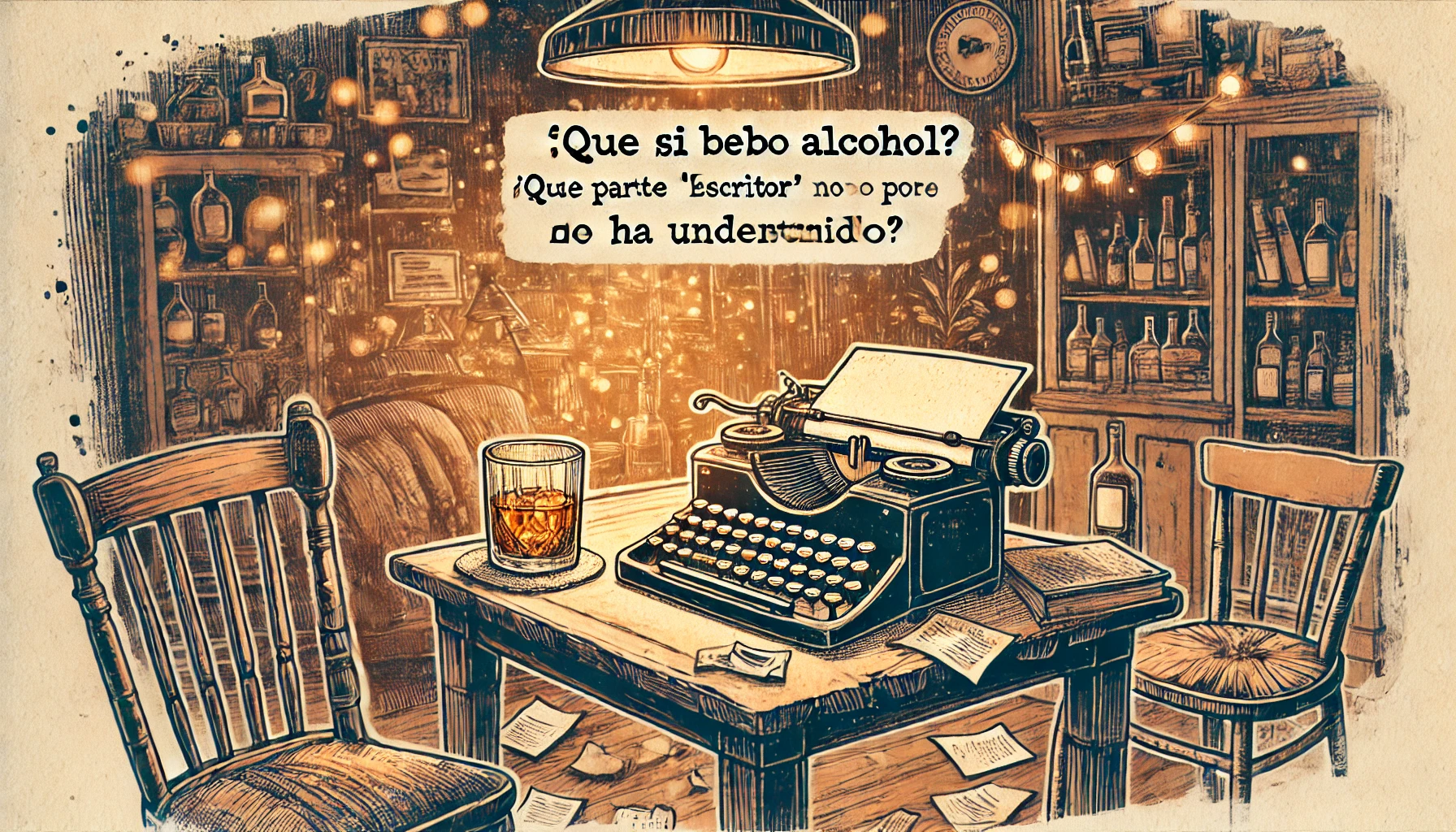 “Quise ahogar las penas en alcohol, pero las condenadas aprendieron a nadar”.