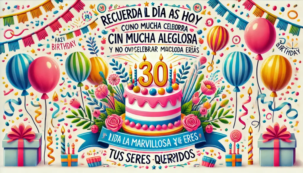 Reír, compartir, disfrutar, festejar, estar al lado de tus seres amados, todo eso deseo hoy para ti. ¡Feliz cumpleaños!
