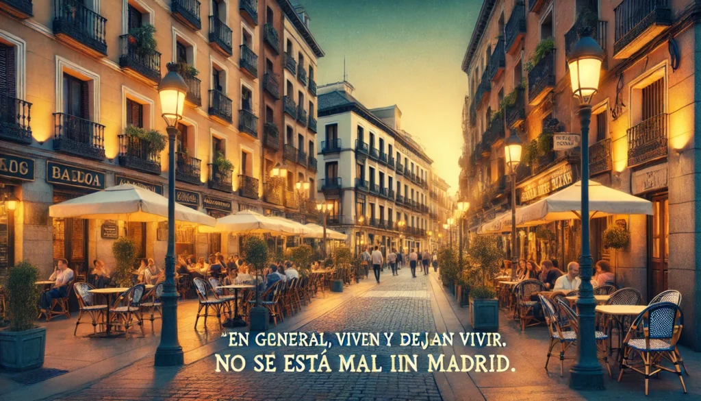 Cuando estás en Madrid, el tiempo se detiene y te pierdes en el ritmo de la vida.
