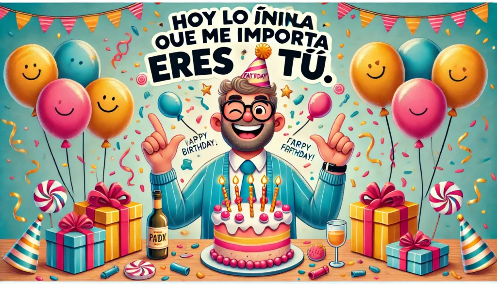 Tu regalo sufrió un desafortunado accidente. ¡Feliz Cumpleaños!
