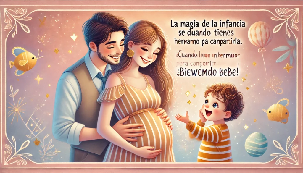 Eres el mejor regalo que la vida nos ha dado a nosotros y a tu hermano/a.
