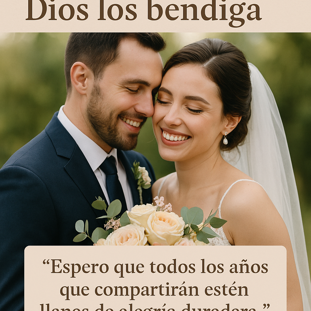 Felicidades por su matrimonio: 22 frases bendecidas para recién casados con amor y emojis 1 4. “Toda la felicidad del mundo es mi más sincero deseo para ustedes, hoy y todos los días de su vida”.
