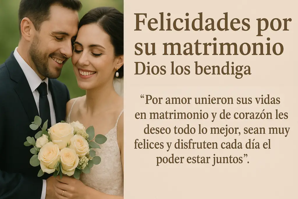 Felicidades por su matrimonio: 22 frases bendecidas para recién casados con amor y emojis 2 ChatGPT Image May 1 2025 11 01 21 PM
