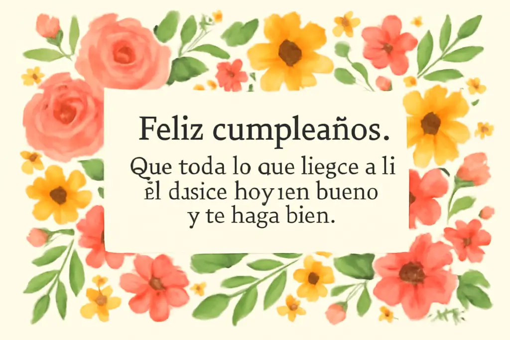 Mensaje de cumpleaños con flores: 21 frases originales y emotivas para celebrar 2 ⏩ Que tu cumpleaños sea un día inolvidable y repleto de alegría. ¡Disfrútalo mucho!