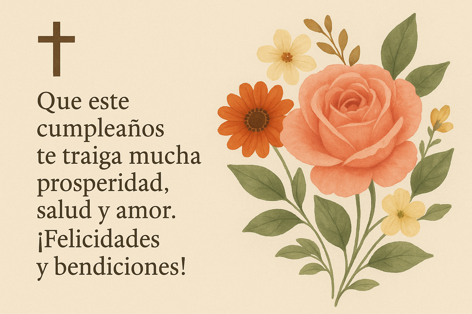 Bendiciones Frases Cristianas de Cumpleaños para una Hija: 21 Mensajes con Amor y Fe 1 ¡Que Dios te bendiga en este día tan especial! Te deseo un feliz cumpleaños y un año lleno de logros.